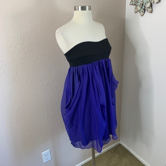 La Rok New With Tags Strapless Chiffon Dress Size Medium - Picture 7 of 15